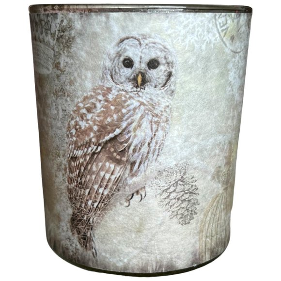 NWOT Glass Owl Candle Holder w/ Unscented Glitter Candle Ethereal - Picture 3 of 15